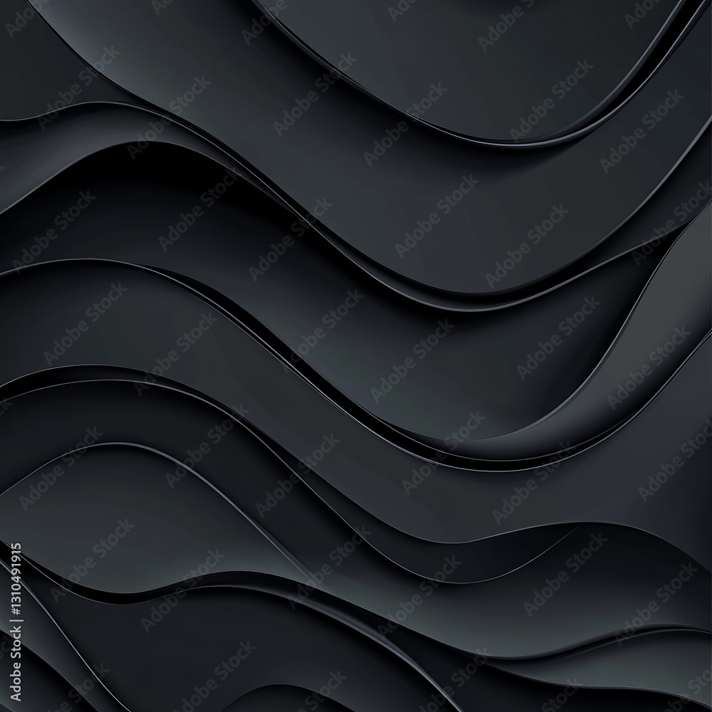 high-detail 3D rendering of gray curves and wavy lines on dark background high-detail 3D rendering of gray curves and wavy lines on dark background