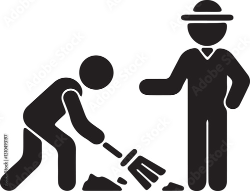 An illustration of a stickman giving instructions to sweep thoroughly