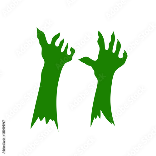 Monsters bony green hands
