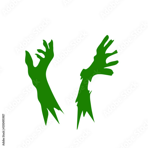Monsters bony green hands
