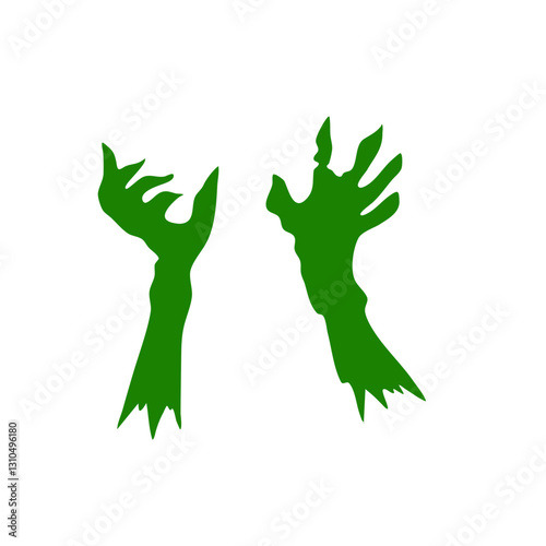 Monsters bony green hands
