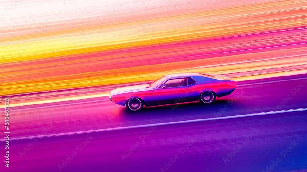 Obraz premium car, speed, road, traffic, taxi, motion, street, fast, driving, city, transportation, auto, blur, travel, highway, vehicle, racing, drive, cab, transport, automobile, movement, yellow, moving, race