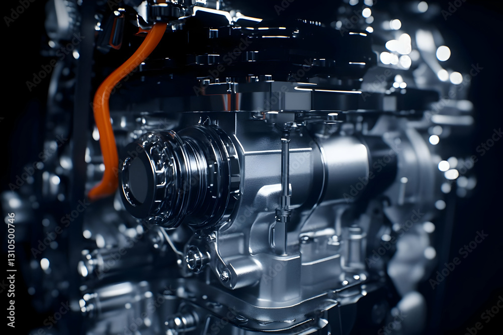 Detailed 3D Render of a Car Engine Detailed 3D Render of a Car Engine