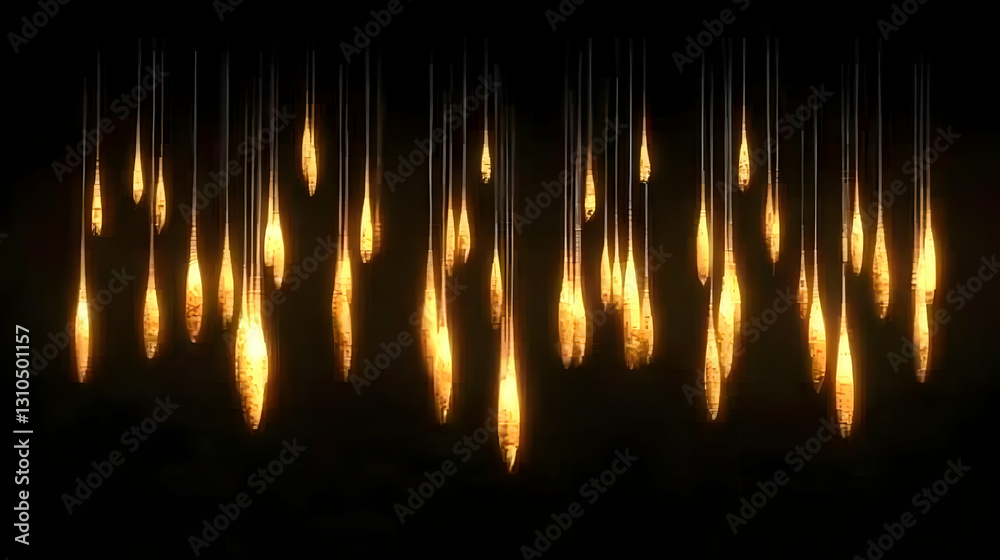 Naklejka premium Falling Fire Abstract 3D Digital Art
