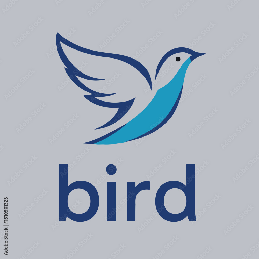 Adobe Illustrator ArtworkMinimalist Bird Logo Vector Video: Stylish Blue Bird in Flight with Modern Design and Typography on a Light Gray Background Adobe Illustrator ArtworkMinimalist Bird Logo Vector Video: Stylish Blue Bird in Flight with Modern Design and Typography on a Light Gray Background
