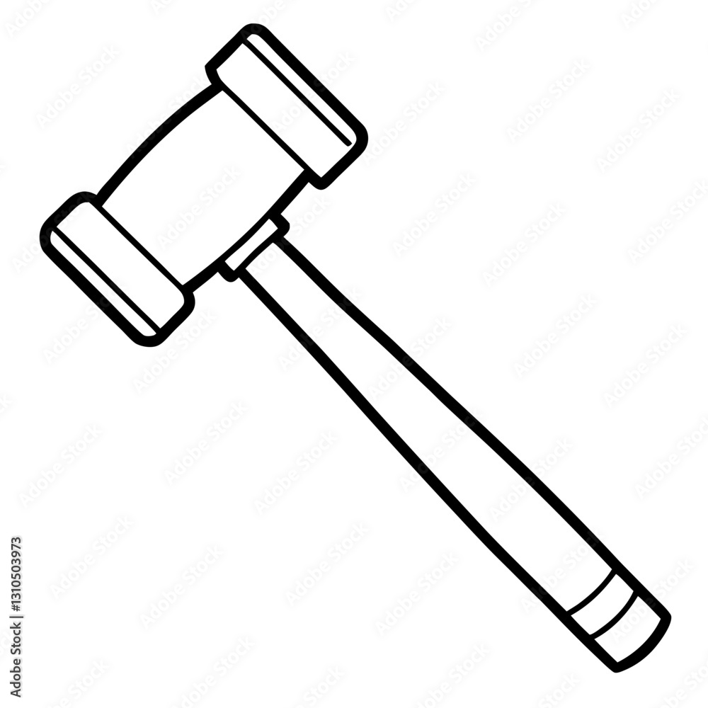 Minimalist Line Sketch of a Sledgehammer - Construction Vector Illustration, Clipart, Line Art, Minimalist sledgehammer line sketch for construction, repair, and industrial design. Minimalist Line Sketch of a Sledgehammer - Construction Vector Illustration, Clipart, Line Art, Minimalist sledgehammer line sketch for construction, repair, and industrial design.
