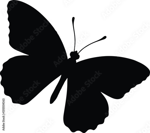 Butterfly silhouette vector illustration art design. Silhouette Butterflies Isolated. insects butterfly outline, tattoo, vector logo icon set on a white background.