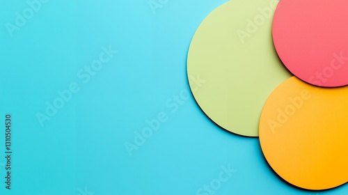 Wallpaper Mural Abstract Colorful Circles on Blue Background Torontodigital.ca