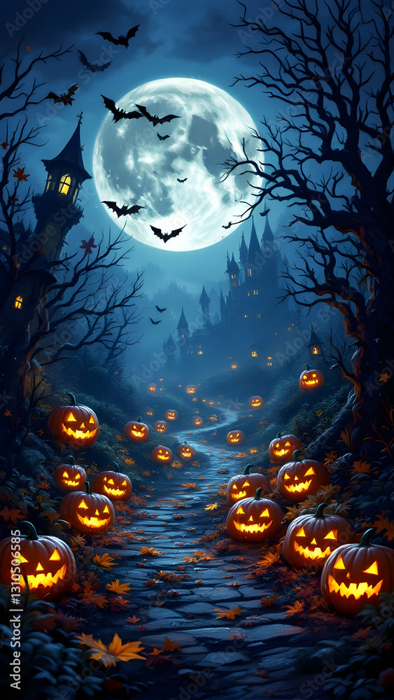 Fototapeta premium Halloween background illustration