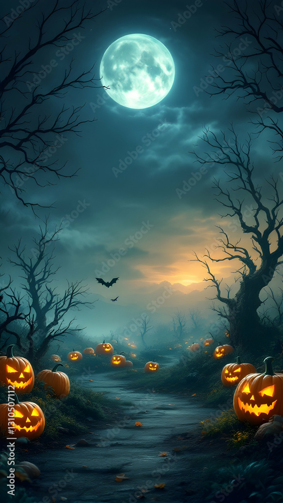 Fototapeta premium Halloween background illustration