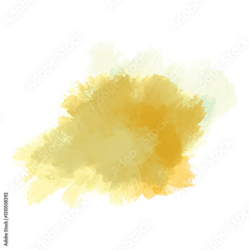 Abstract colorful yellow splash on white background