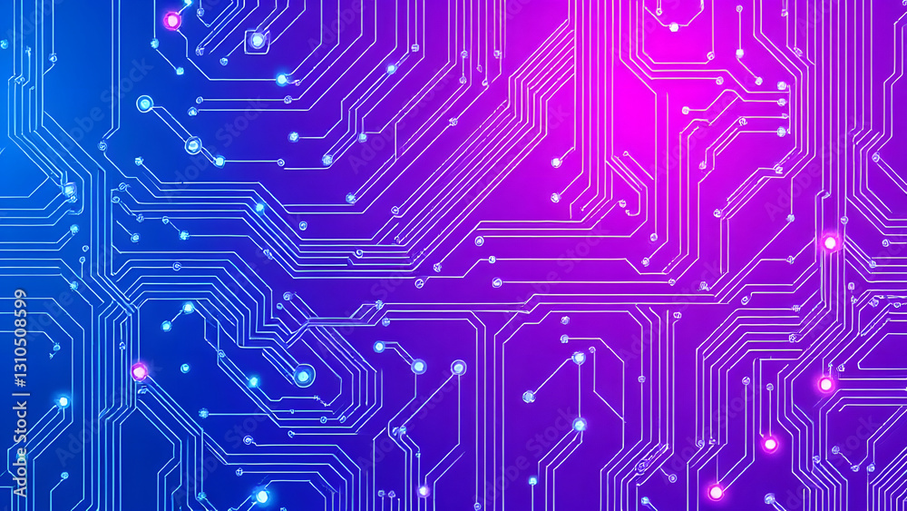Blue circuit board technology background with seamless electronic pattern Blue circuit board technology background with seamless electronic pattern