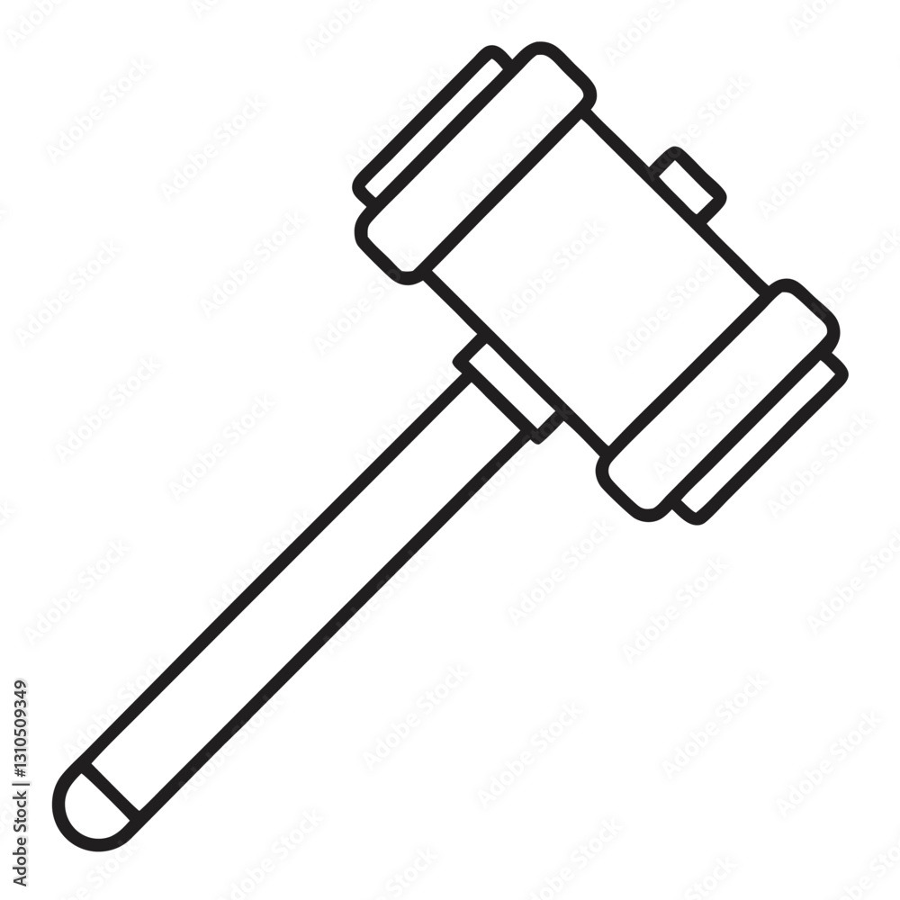 Outline of a Mallet Hammer - Construction Vector Illustration, Clipart & Line Art, Vector outline of a mallet hammer, construction tool for digital design projects.
Outline of a Mallet Hammer - Construction Vector Illustration, Clipart & Line Art, Vector outline of a mallet hammer, construction tool for digital design projects.