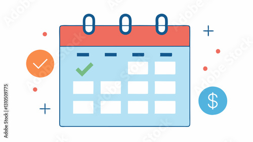 Monthly Bills Tracking A calendar marked with monthly payment due dates illustrating the disciplined approach to managing expenses and bills.