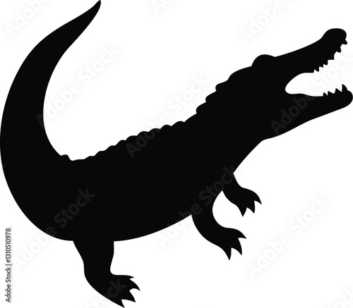 vector illustration of a crocodile