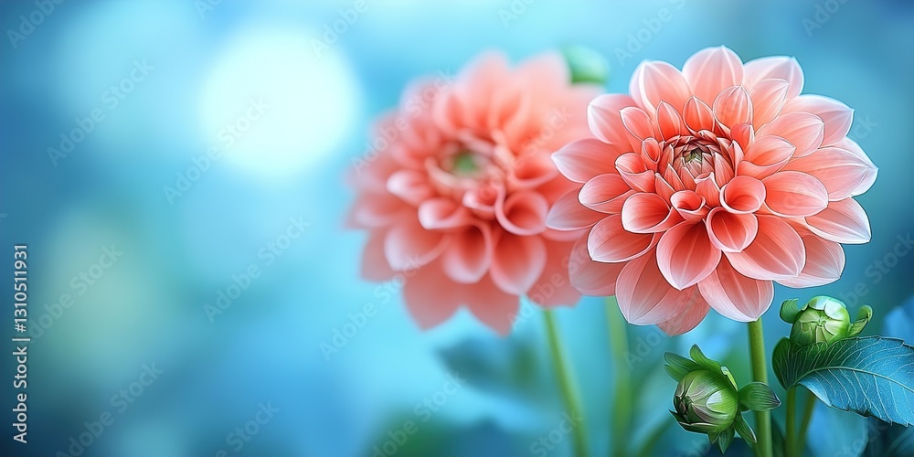 Fototapeta premium Pink dahlia isolated on white background