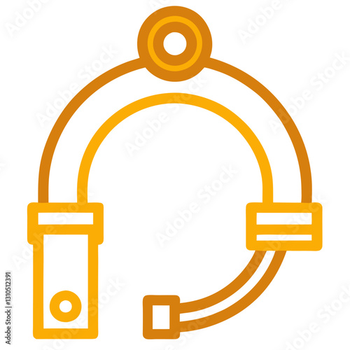 Pipe Clamp Minimalist Sketch Construction Line Art Design Vector Illustration Clipart, Minimalist pipe clamp sketch design, perfect for construction and industrial projects.
