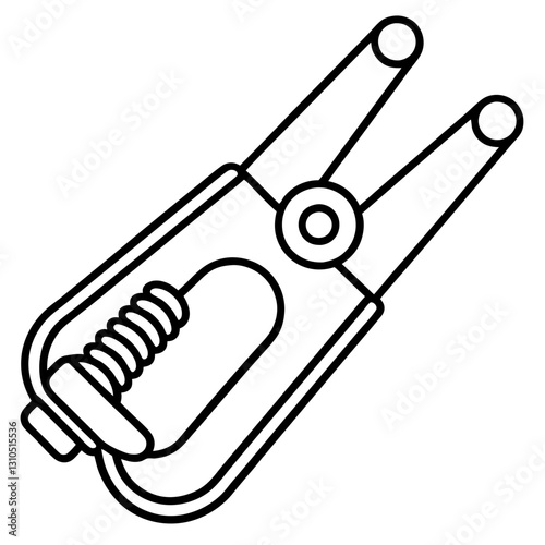 Electrical Component Clamps: A high-contrast illustration of an electrical clamp, an essential tool in various industrial and DIY electrical applications.