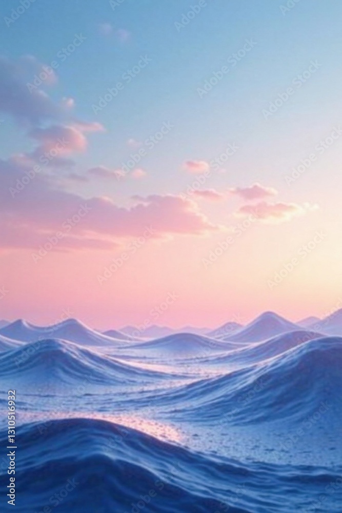 Soft gradient sky with gentle waves and subtle ripples , gradient, serene, water Soft gradient sky with gentle waves and subtle ripples , gradient, serene, water
