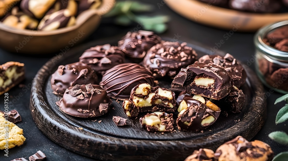 Delicious Dark Chocolate Pecan Cookies and Candies Delicious Dark Chocolate Pecan Cookies and Candies