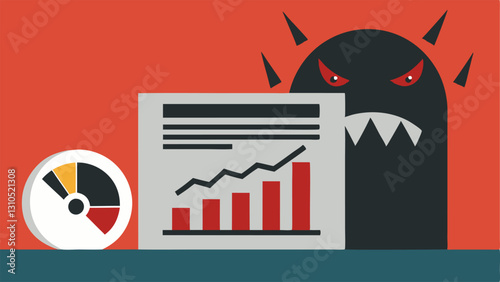 News Headlines and Fear Gauge A newspaper with bold headlines about geopolitical risks alongside a gauge showing rising fear levels illustrating how negative news can impact