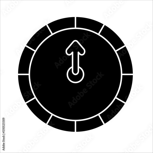 roulette Icon Symbol isolated white background. vector illustration. color editable.