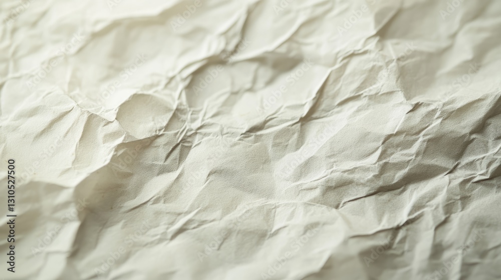 Obraz premium Crumpled Beige Paper Texture Background