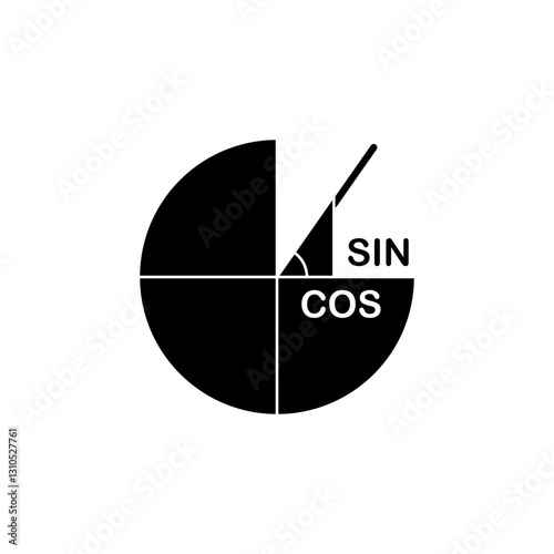 Trigonometry glyph icon