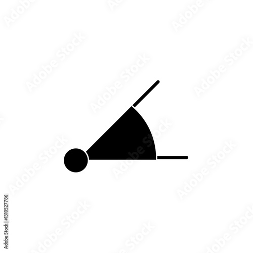 Acute Angle math glyph icon