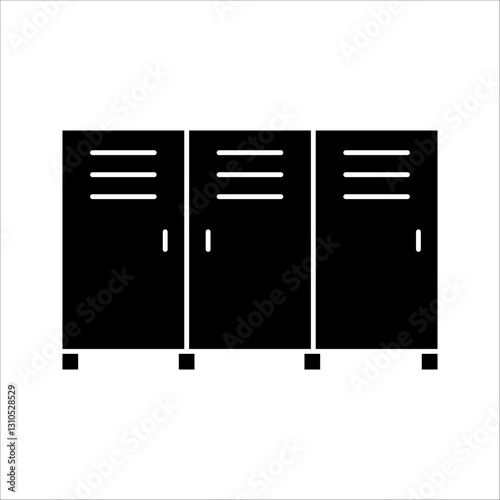 locker Icon Symbol isolated white background. vector illustration. color editable.