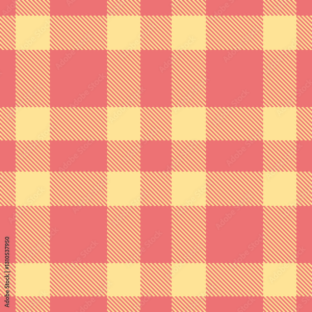 Retro Metallic Salmon Pink Seamless Tartan Textile Design Retro Metallic Salmon Pink Seamless Tartan Textile Design