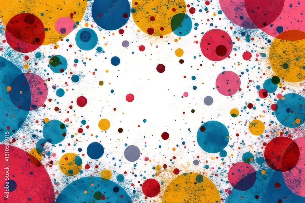 Abstract Colorful Circles Pattern with Splashes Abstract Colorful Circles Pattern with Splashes