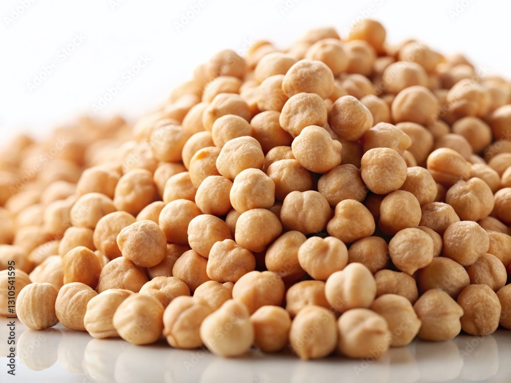 High-quality stock photo of raw chickpeas, showcasing their texture and natural color against a clean white background. Perfect for culinary websites, blogs, and recipe books. High-quality stock photo of raw chickpeas, showcasing their texture and natural color against a clean white background. Perfect for culinary websites, blogs, and recipe books.