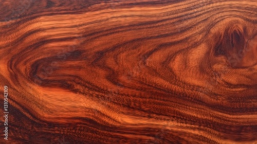 Natural wood texture with rich brown tones and intricate grain patterns. The polished surface showcases organic swirls and knots, perfect for backgrounds, furniture, and design projects.
