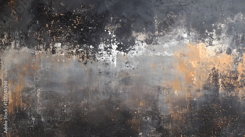 Abstract black and white grunge texture with rough, distressed brushstrokes. The artistic, textured surface creates a modern and edgy aesthetic, perfect for backgrounds and creative designs.
