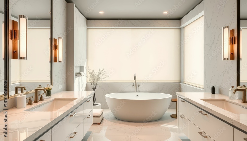 Luxurious Modern Bathroom with Freestanding Bathtub and Elegant Design Luxurious Modern Bathroom with Freestanding Bathtub and Elegant Design