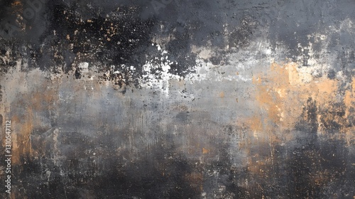 Abstract black and white grunge texture with rough, distressed brushstrokes. The artistic, textured surface creates a modern and edgy aesthetic, perfect for backgrounds and creative designs.