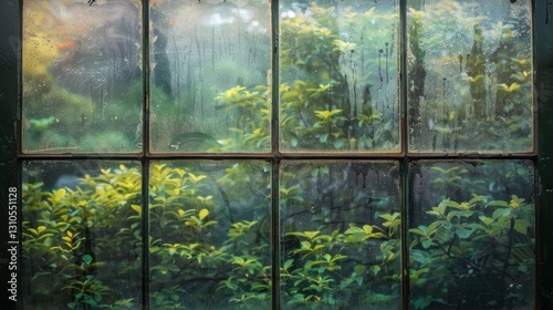 Foggy Window: A window blanketed with condensation or mist, giving it a soft grayish tint, commonly seen in the morning or during cold, damp weather.
