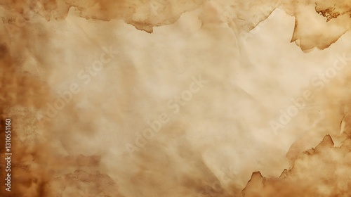 A vintage parchment texture with aged, distressed edges and warm beige tones. The antique paper effect is ideal for historical designs, invitations, and artistic backgrounds.