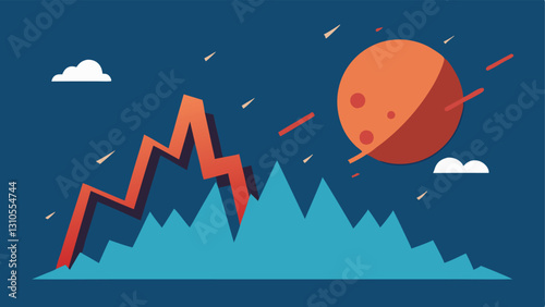 Market Crash A dramatic scene with a collapsing bubble and an avalanche of stock price charts falling capturing the chaotic atmosphere of a crash.