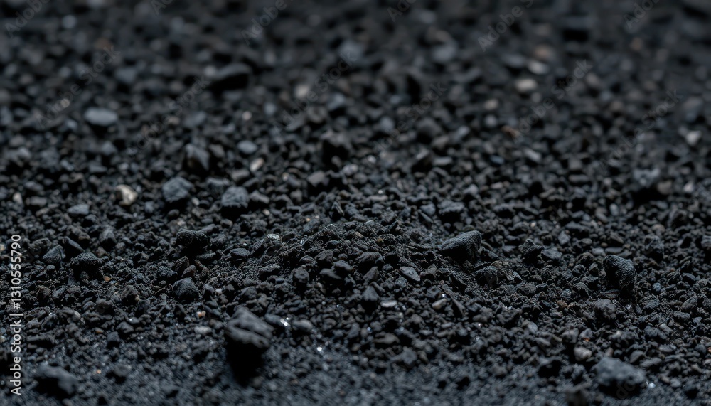 Black Crushed Stone Textured Surface for Design and Background Use Black Crushed Stone Textured Surface for Design and Background Use