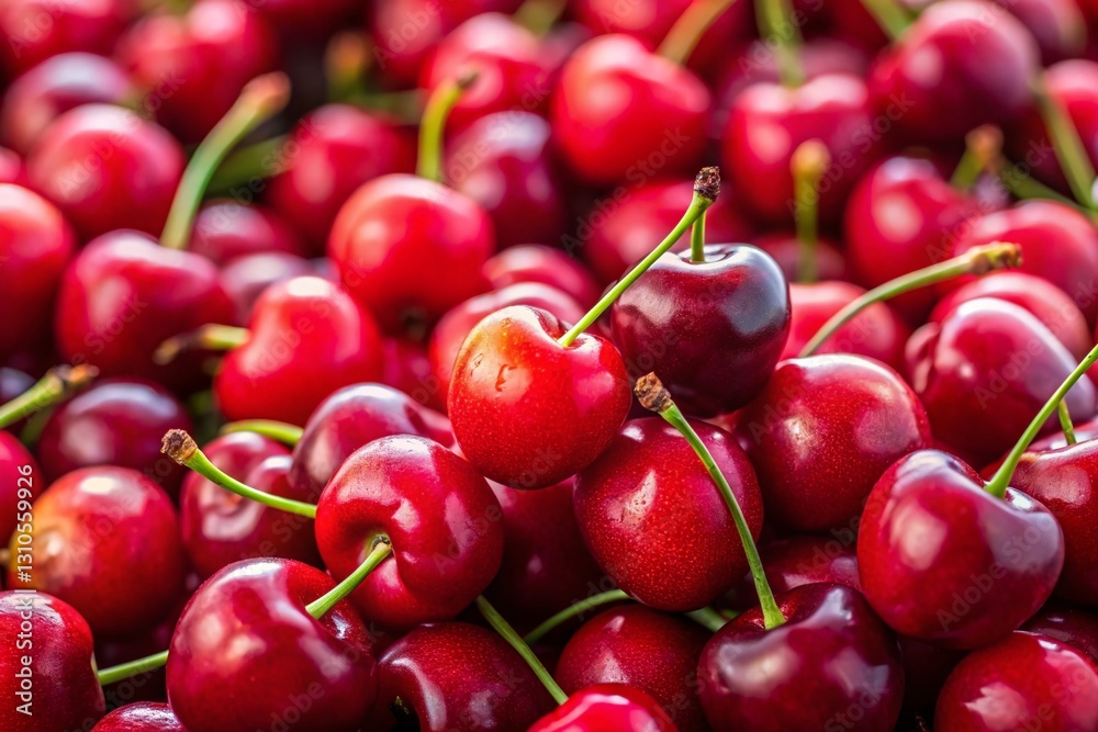 Juicy Tart Cherries Ready to Eat: Fresh Summer Fruit Stock Photo Juicy Tart Cherries Ready to Eat: Fresh Summer Fruit Stock Photo