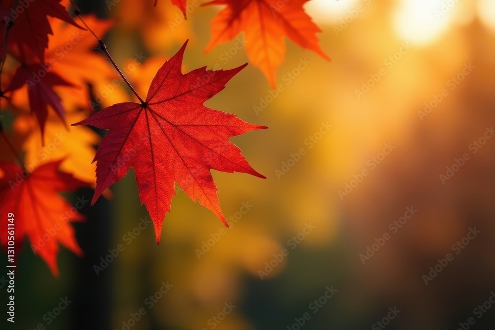 Blurry autumn maple leaves, warm light, bokeh Year end promotion banner , promotion, october, template Blurry autumn maple leaves, warm light, bokeh Year end promotion banner , promotion, october, template