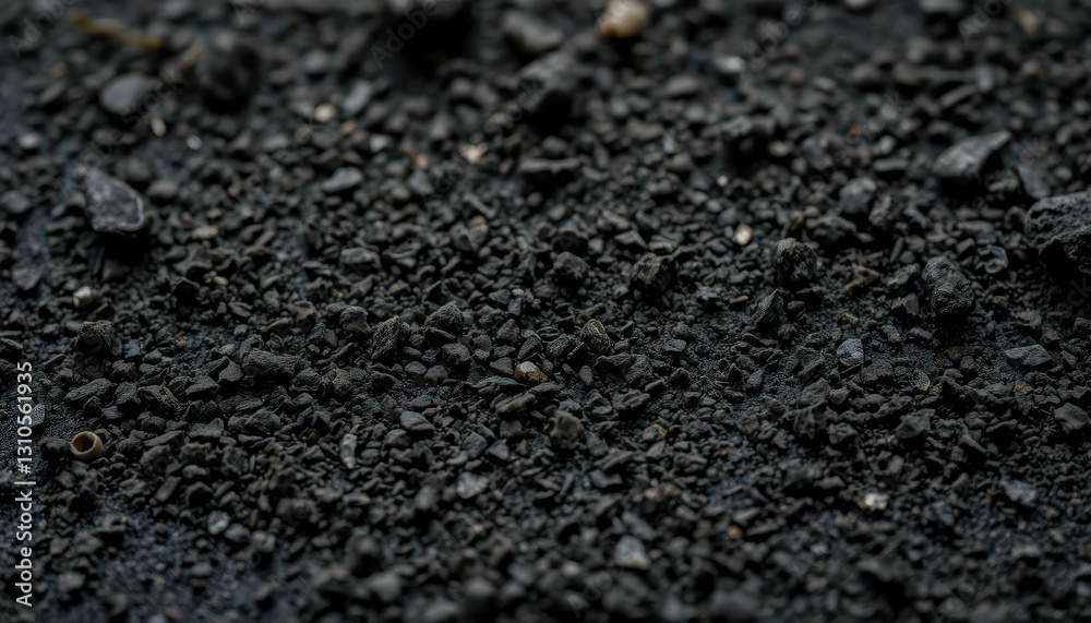 Dark Granular Texture of Fine Grains on a Black Background Dark Granular Texture of Fine Grains on a Black Background
