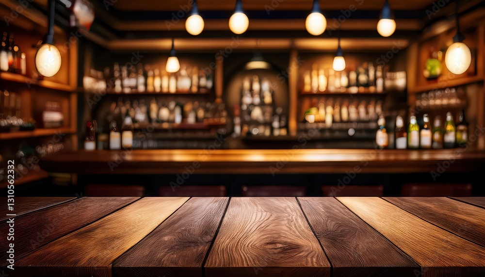 Warm and Rustic Bar Backdrop with Wooden Table Surface A Cozy, Textured Scene Radiating Elegance and Authenticity Warm and Rustic Bar Backdrop with Wooden Table Surface A Cozy, Textured Scene Radiating Elegance and Authenticity