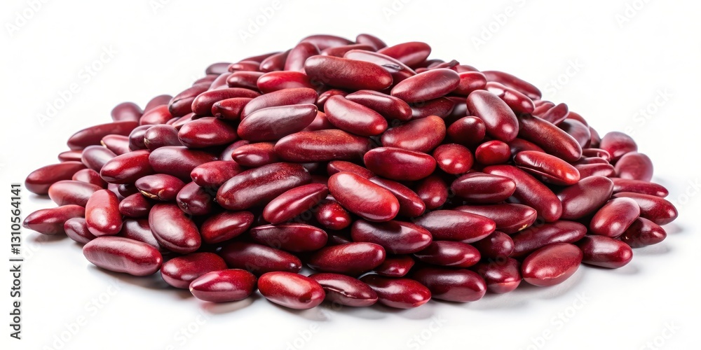 Pile of red kidney beans isolated on white background, grocery, health, grocery, health, wellness, shelf life Pile of red kidney beans isolated on white background, grocery, health, grocery, health, wellness, shelf life