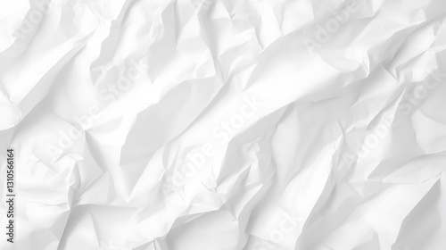 White crumpled paper texture background, raw and high-resolution, perfect for design, presentations, and creative projects.