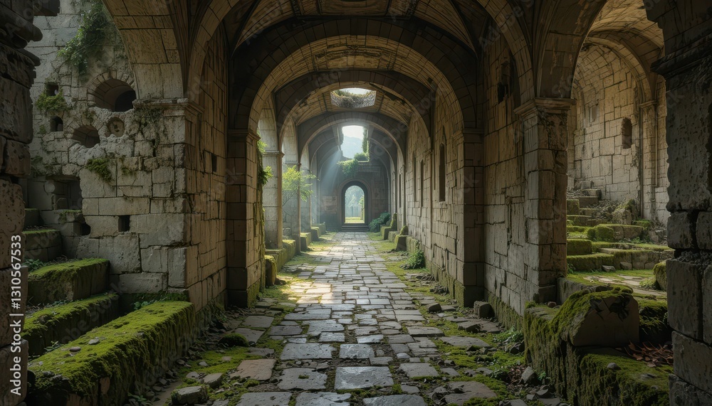 Abandoned Ancient Archways in a Forgotten Overgrown Ruin Abandoned Ancient Archways in a Forgotten Overgrown Ruin