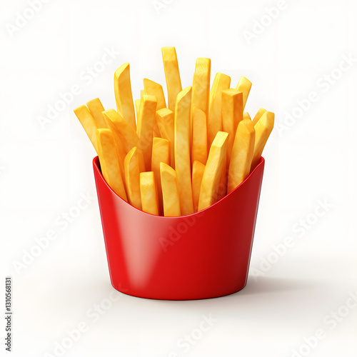 Wallpaper Mural Digital technology 3d colorful cute french fried potatoes icon Torontodigital.ca