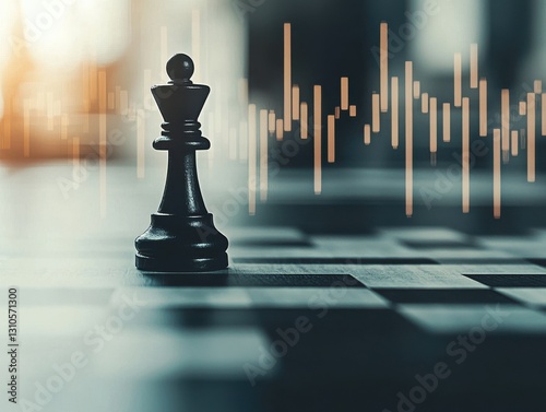 A chess piece symbolizing strategic decision-making in business analytics.